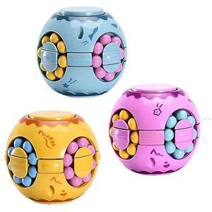 2 Piece of Magic Beane Fidget Spinner Sphere Assorted Color